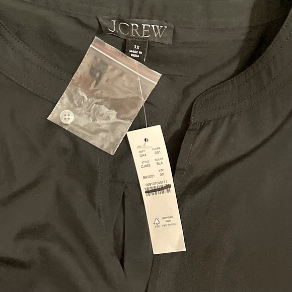 NWT!! J. CREW Delilah Dress Cotton Poplin Solid Black Mini Ruffle Preppy 3X - Picture 13 of 15